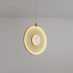 Dix Heures Designer Fabric Pendant Light, Gold & Beige, Modern LED Ceiling Lamp