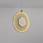 Dix Heures Designer Fabric Pendant Light, Gold & Beige, Modern LED Ceiling Lamp