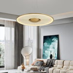 Dix Heures Designer Fabric Pendant Light, Gold & Beige, Modern LED Ceiling Lamp