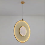 Dix Heures Designer Fabric Pendant Light, Gold & Beige, Modern LED Ceiling Lamp