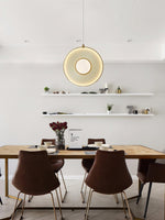 Dix Heures Designer Fabric Pendant Light, Gold & Beige, Modern LED Ceiling Lamp