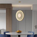 Dix Heures Designer Fabric Pendant Light, Gold & Beige, Modern LED Ceiling Lamp