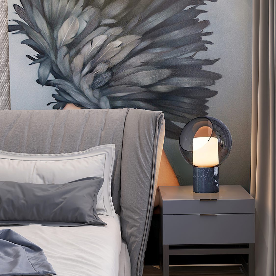 Dome Evedal Glass Table Lamp