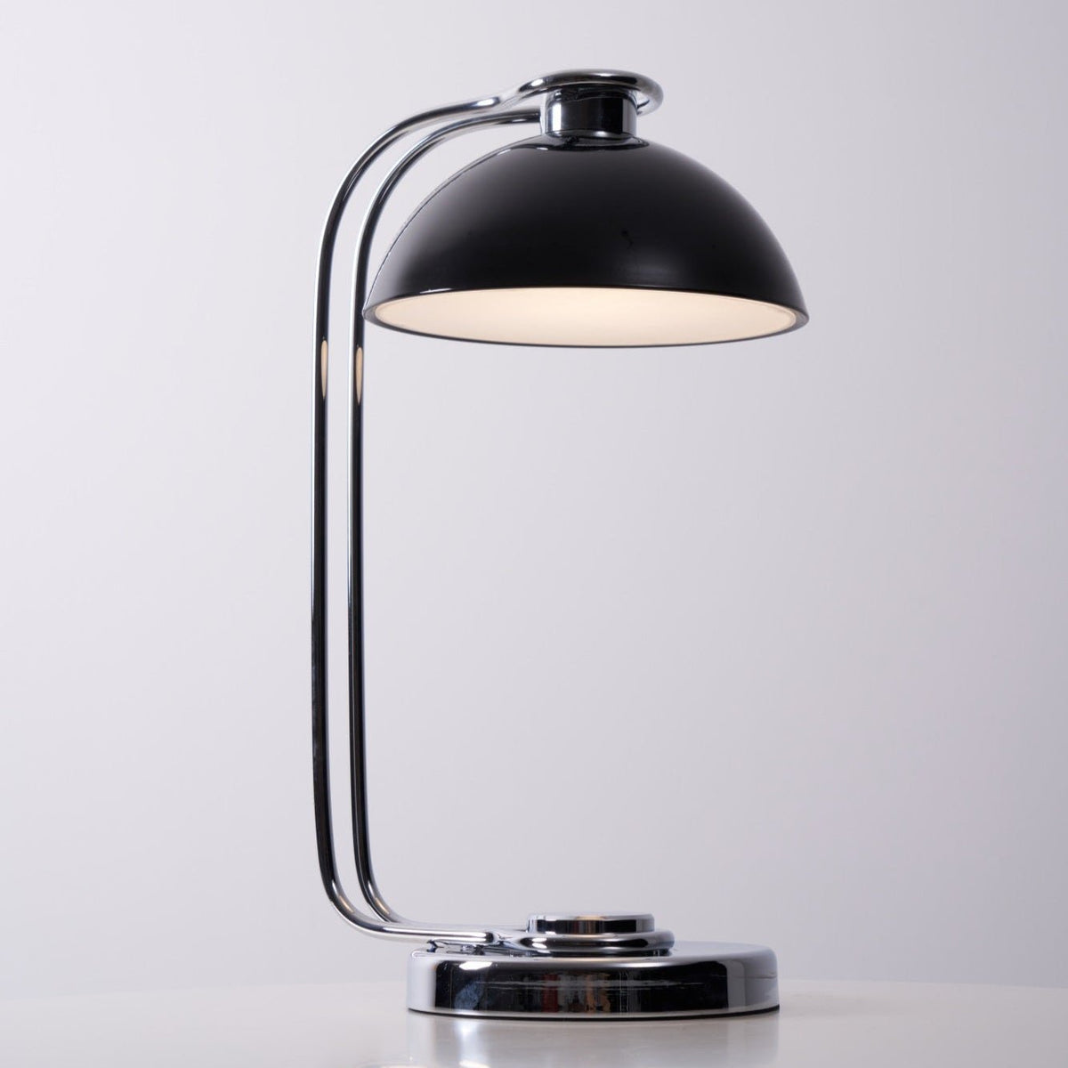 Domex Modern Desk Lamp with Chrome Accents and Integrated LED