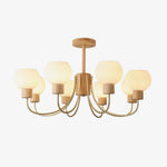 Donnelly Wooden Chandelier – Modern 6-Light Ceiling Pendant for Dining & Living Rooms