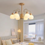 Donnelly Wooden Chandelier – Modern 6-Light Ceiling Pendant for Dining & Living Rooms