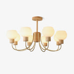Donnelly Wooden Chandelier – Modern 6-Light Ceiling Pendant for Dining & Living Rooms