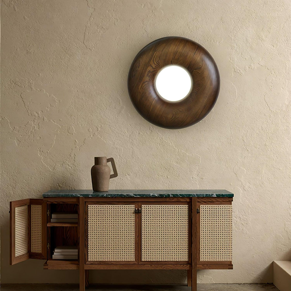 donut-wood-ceiling-light