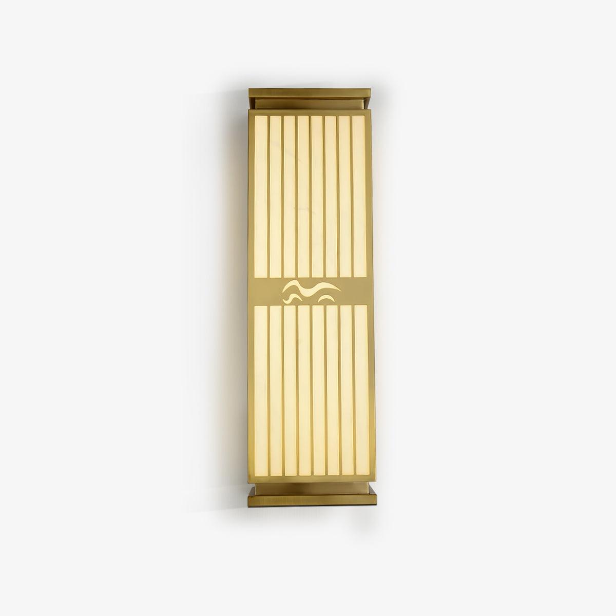 Doots Outdoor Wall Light in Gold and White, Modern LED Sconce for Patio and Garden