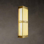 Doots Outdoor Wall Light in Gold and White, Modern LED Sconce for Patio and Garden