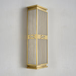 Doots Outdoor Wall Light in Gold and White, Modern LED Sconce for Patio and Garden