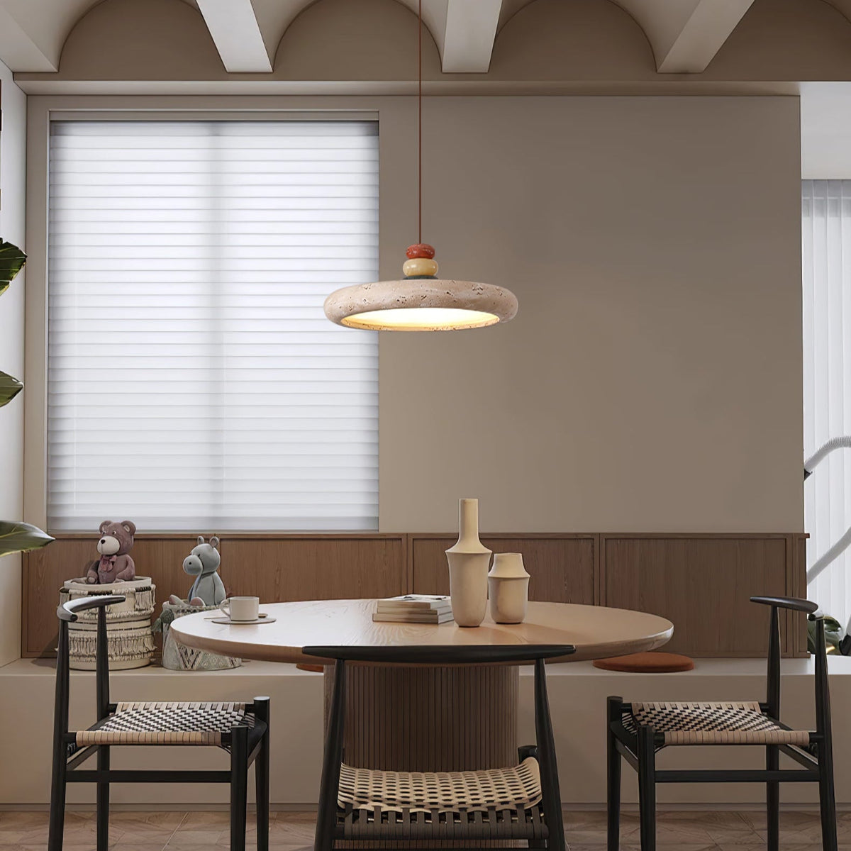 Dorelle Travertine Pendant Light – Sculptural Ceiling Lamp for Modern Interiors