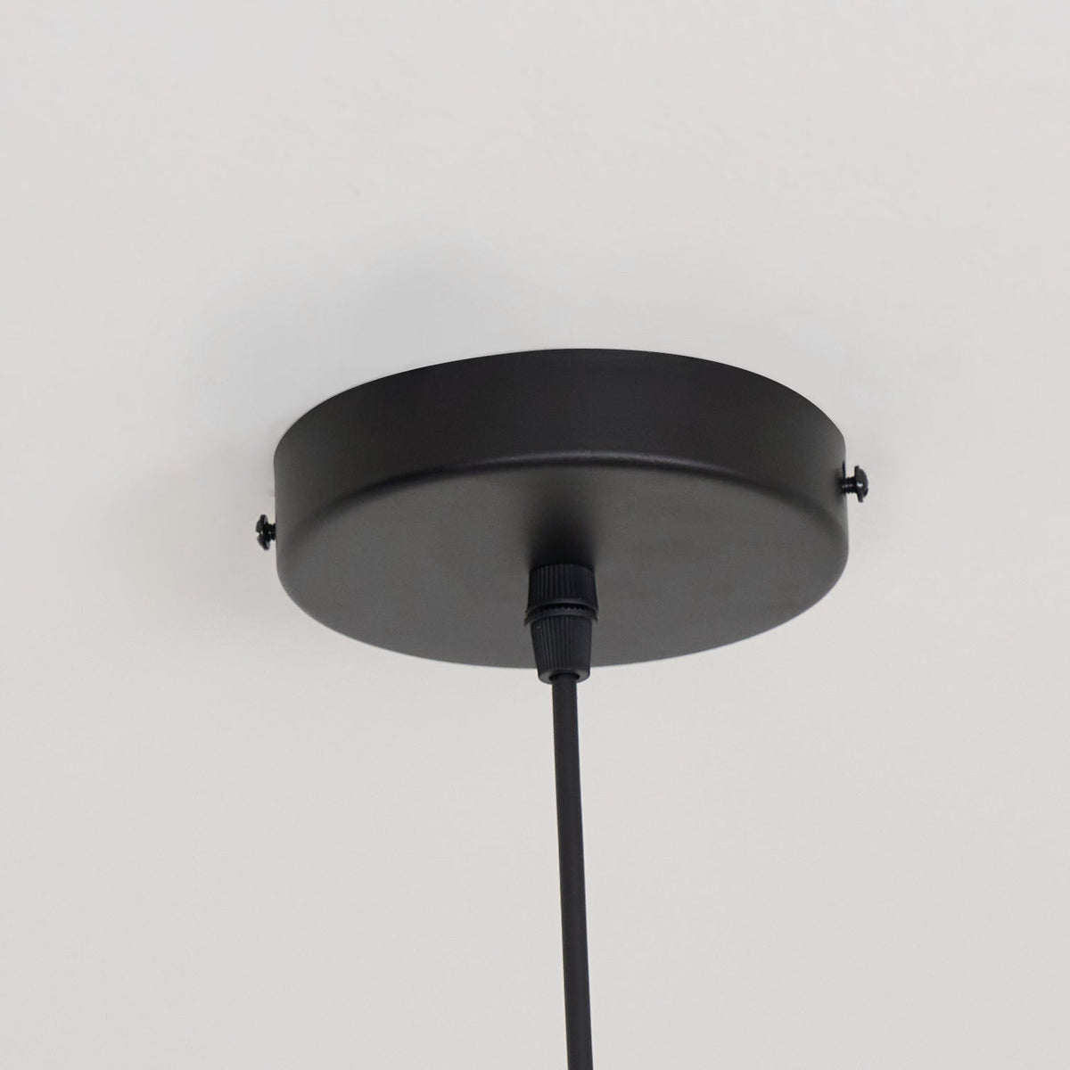 Doris Modern Glass Ball Chandelier in Black Metal for Dining Room and Living Room