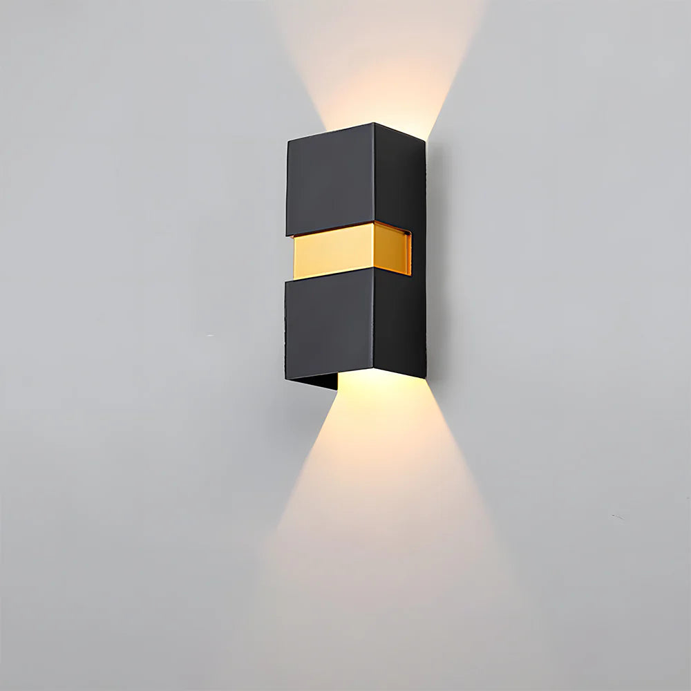 Modern Rectangular Double Head Led Outdoor Wall Lamp