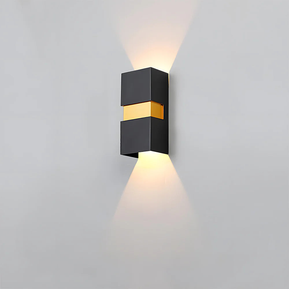 Modern Rectangular Double Head Led Outdoor Wall Lamp