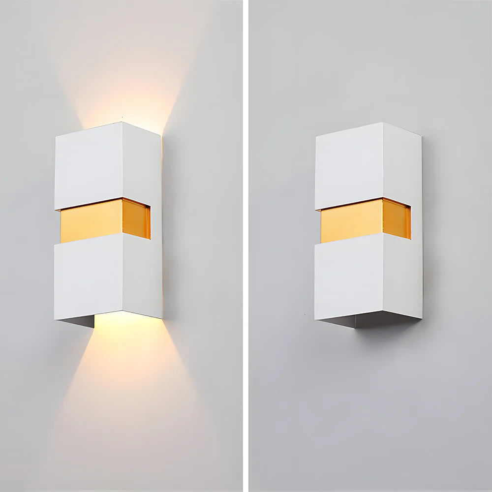 Modern Rectangular Double Head Led Outdoor Wall Lamp