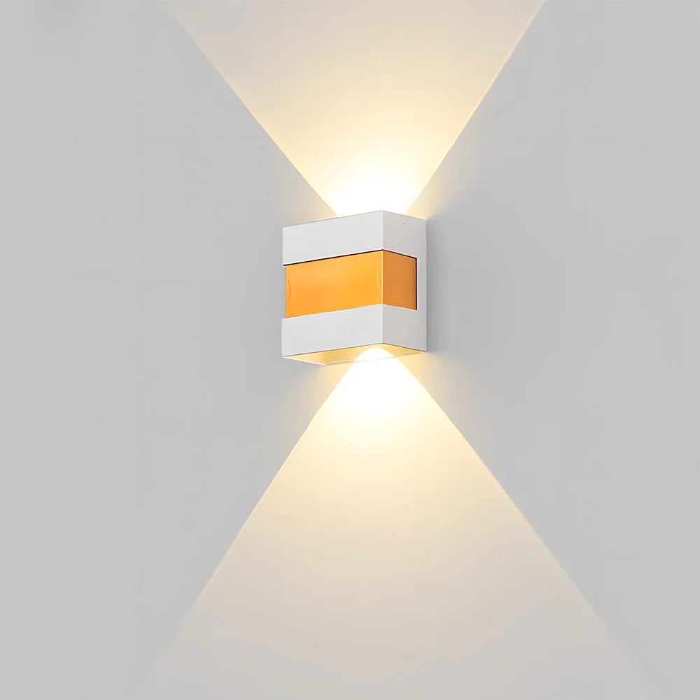 Modern Rectangular Double Head Led Outdoor Wall Lamp