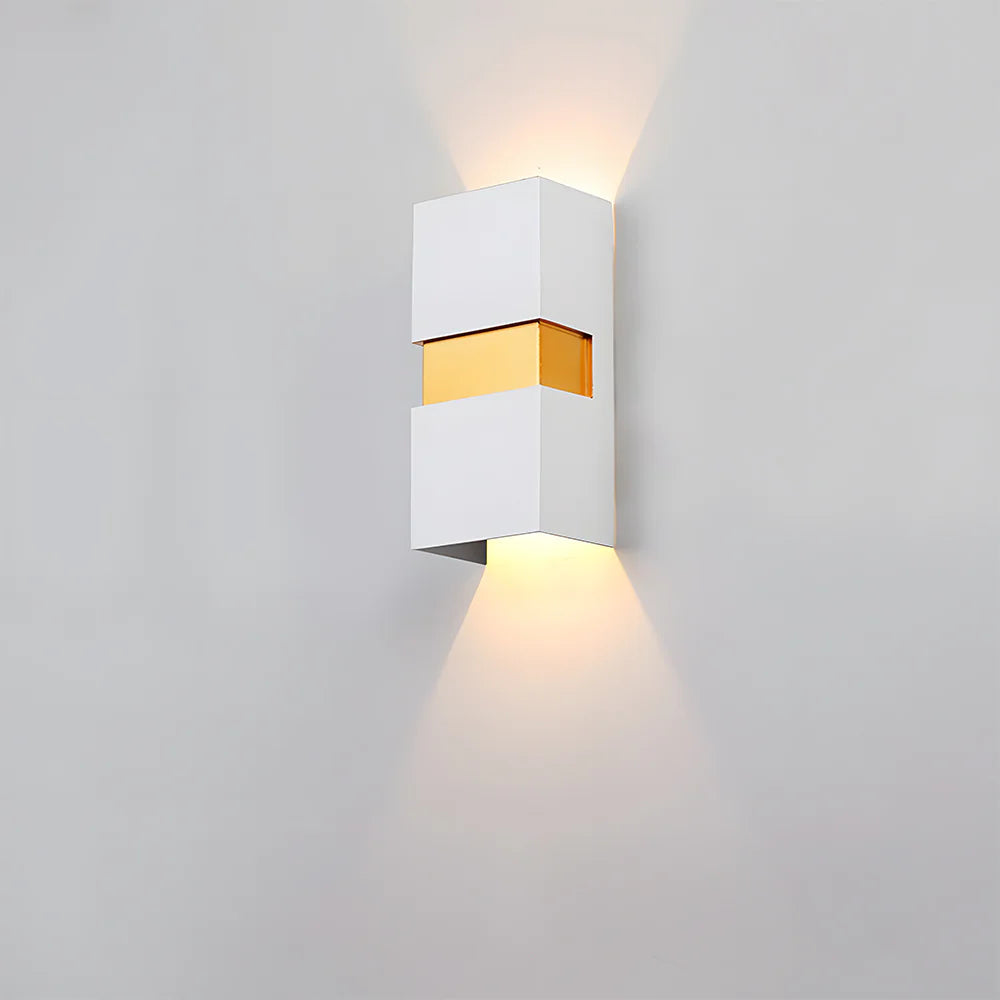 Modern Rectangular Double Head Led Outdoor Wall Lamp