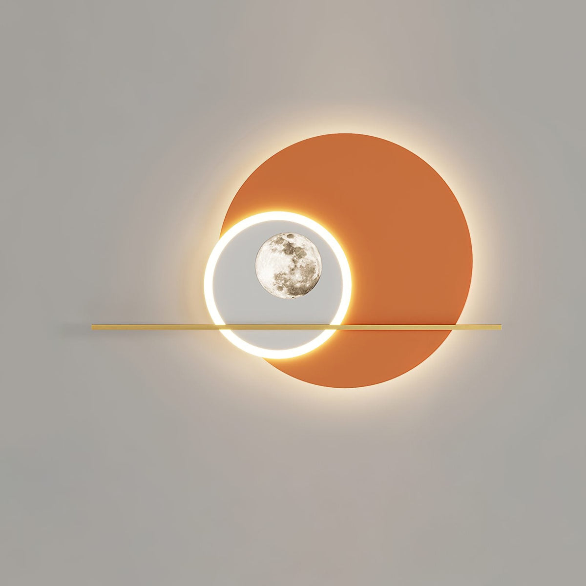 Double Circle Moon Wall Light