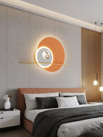 Double Circle Moon Wall Light