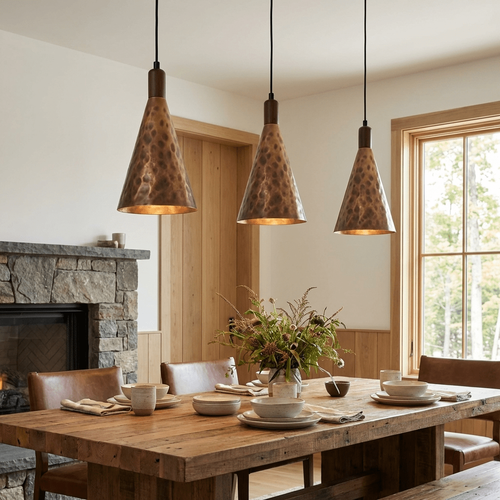 Dravik Hammered Brass Pendant Light Collection – Artisan Metal Pendants for Modern Interiors
