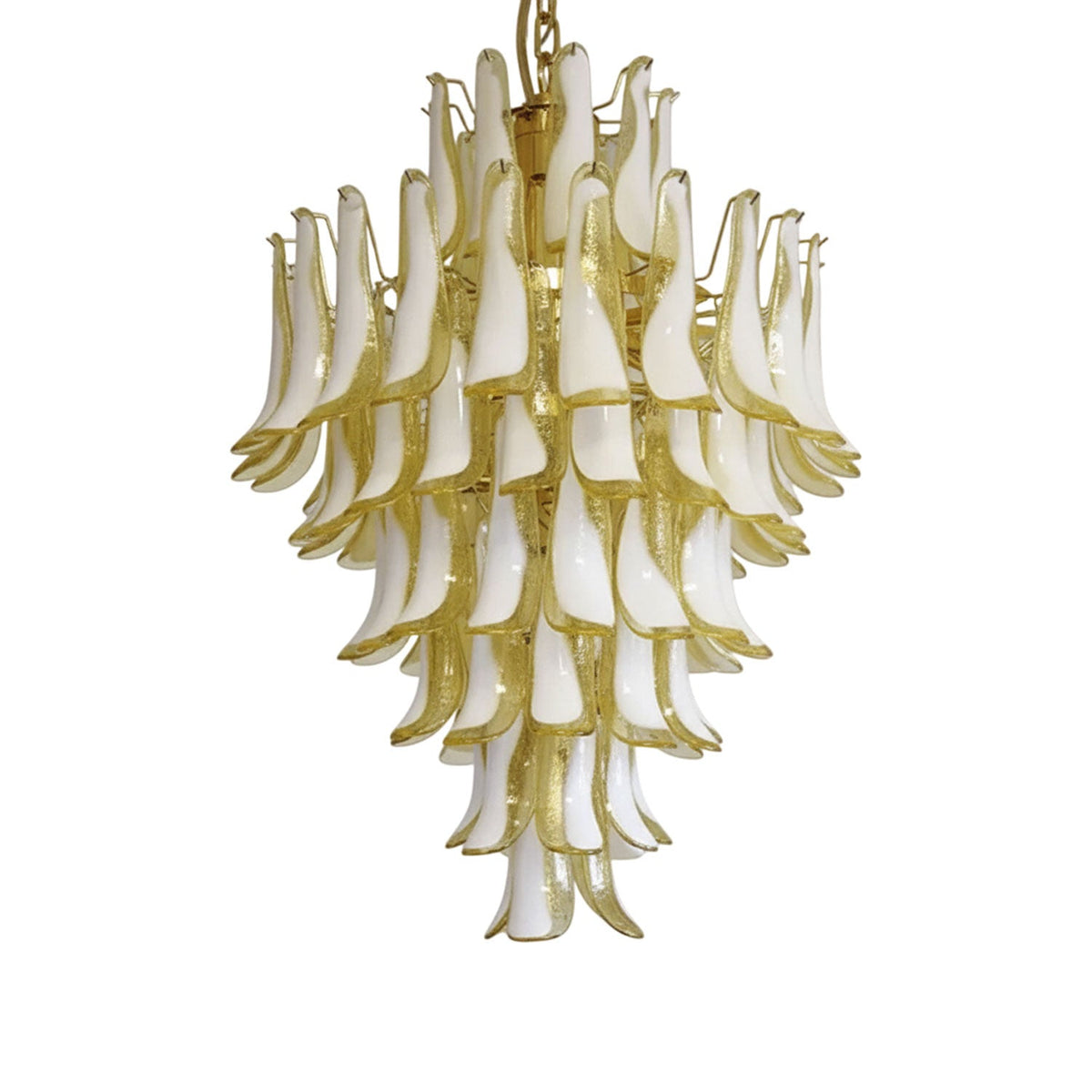 Dravina Glass Petals Pendant Chandelier – Handcrafted Murano-Style Lighting