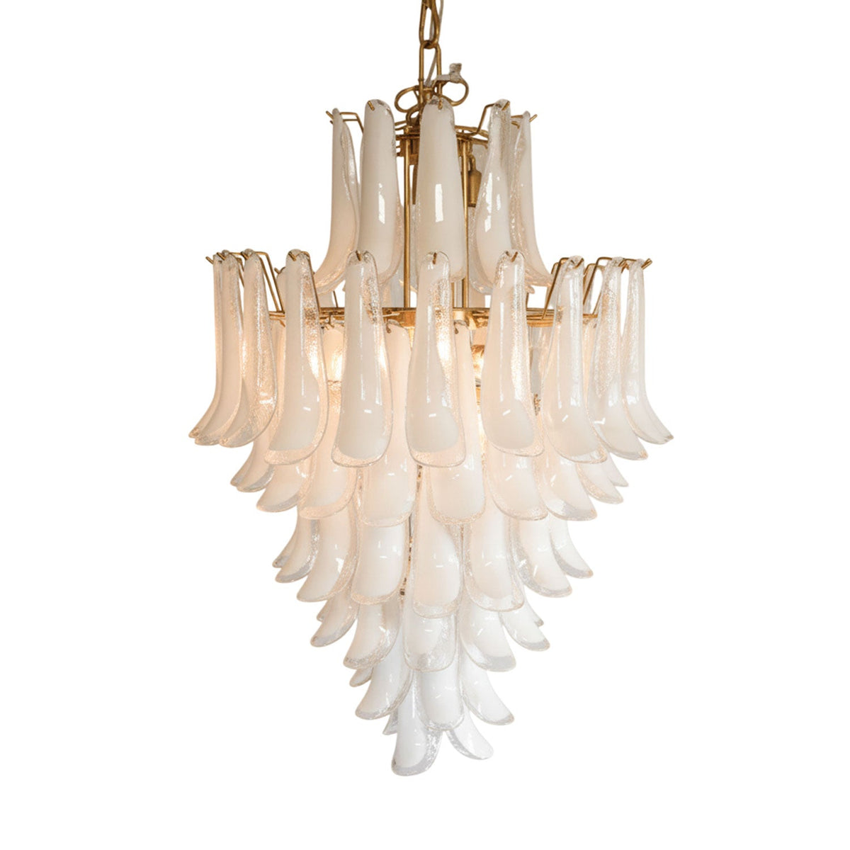 Dravina Glass Petals Pendant Chandelier – Handcrafted Murano-Style Lighting
