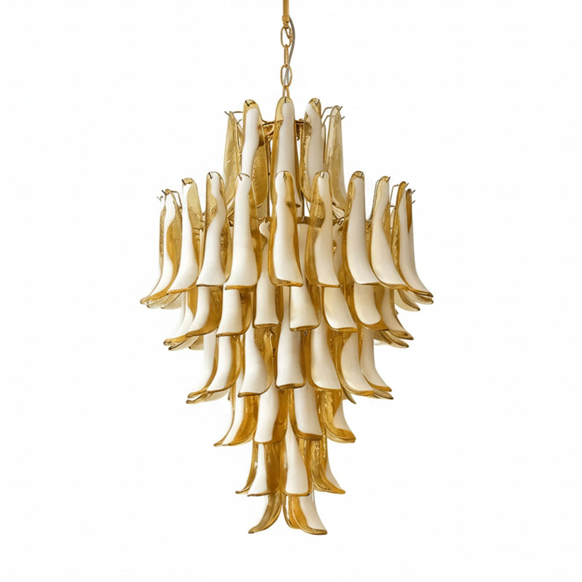Dravina Glass Petals Pendant Chandelier – Handcrafted Murano-Style Lighting