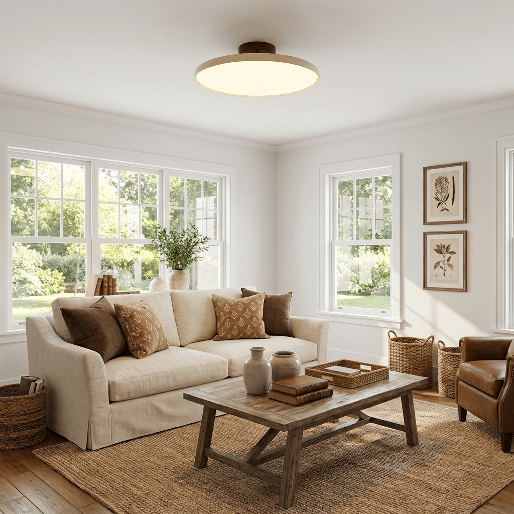 Drift Adjustable Ceiling Light – Modern LED Flush Mount for Living Room & Bedroom