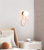 Driftform Travertine Wall Sconce with Opal Glass Globe
