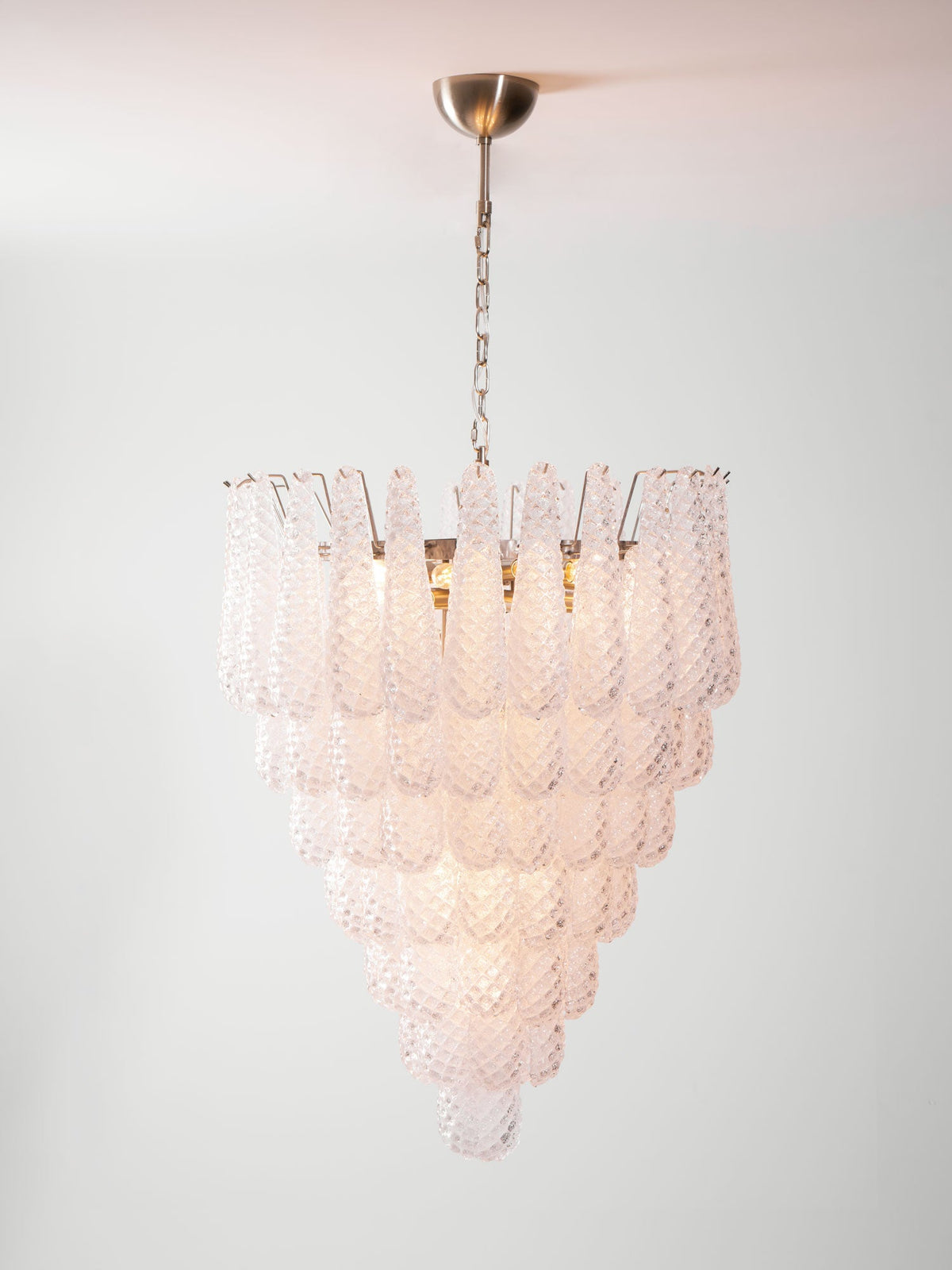 Aurelia Glass Droplet Chandelier – Modern Waterfall Pendant Light for Dining Room and Foyer