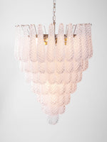Aurelia Glass Droplet Chandelier – Modern Waterfall Pendant Light for Dining Room and Foyer