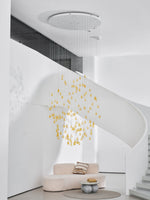 Droplets Sculpture Chandelier – Modern Glass Pendant Light for Dining Room and Living Room