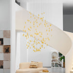 Droplets Sculpture Chandelier – Modern Glass Pendant Light for Dining Room and Living Room