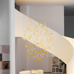 Droplets Sculpture Chandelier – Modern Glass Pendant Light for Dining Room and Living Room