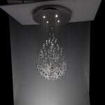 Droplets Sculpture Chandelier – Modern Glass Pendant Light for Dining Room and Living Room