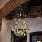 Droplets Sculpture Chandelier – Modern Glass Pendant Light for Dining Room and Living Room