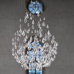 Droplets Sculpture Chandelier – Modern Glass Pendant Light for Dining Room and Living Room