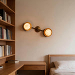 Dual Halo Alabaster Wall Sconce in Brass | Modern Wall Lighting