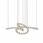 Gabriel Gold Crystal Chandelier – Sculptural LED Pendant for Modern Interiors