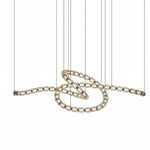 Gabriel Gold Crystal Chandelier – Sculptural LED Pendant for Modern Interiors