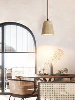 Travertine Cone Pendant Light – Natural Stone Illumination for Modern Interiors