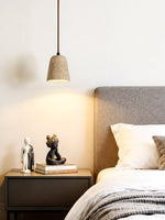 Travertine Cone Pendant Light – Natural Stone Illumination for Modern Interiors