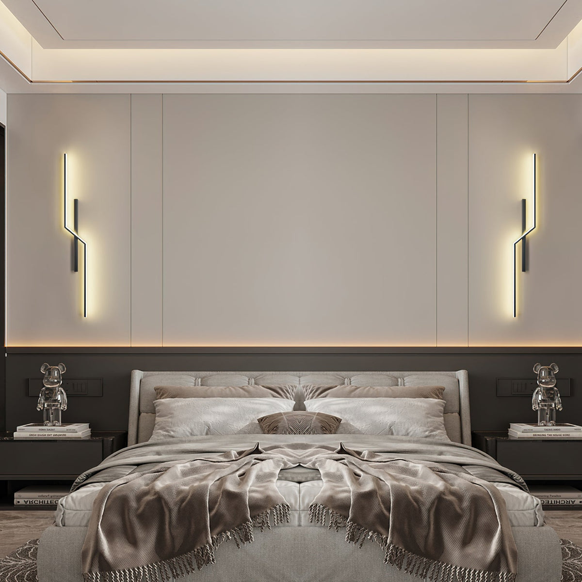 Echelon Wall Light – Modern Linear LED Sconce for Bedroom and Living Room