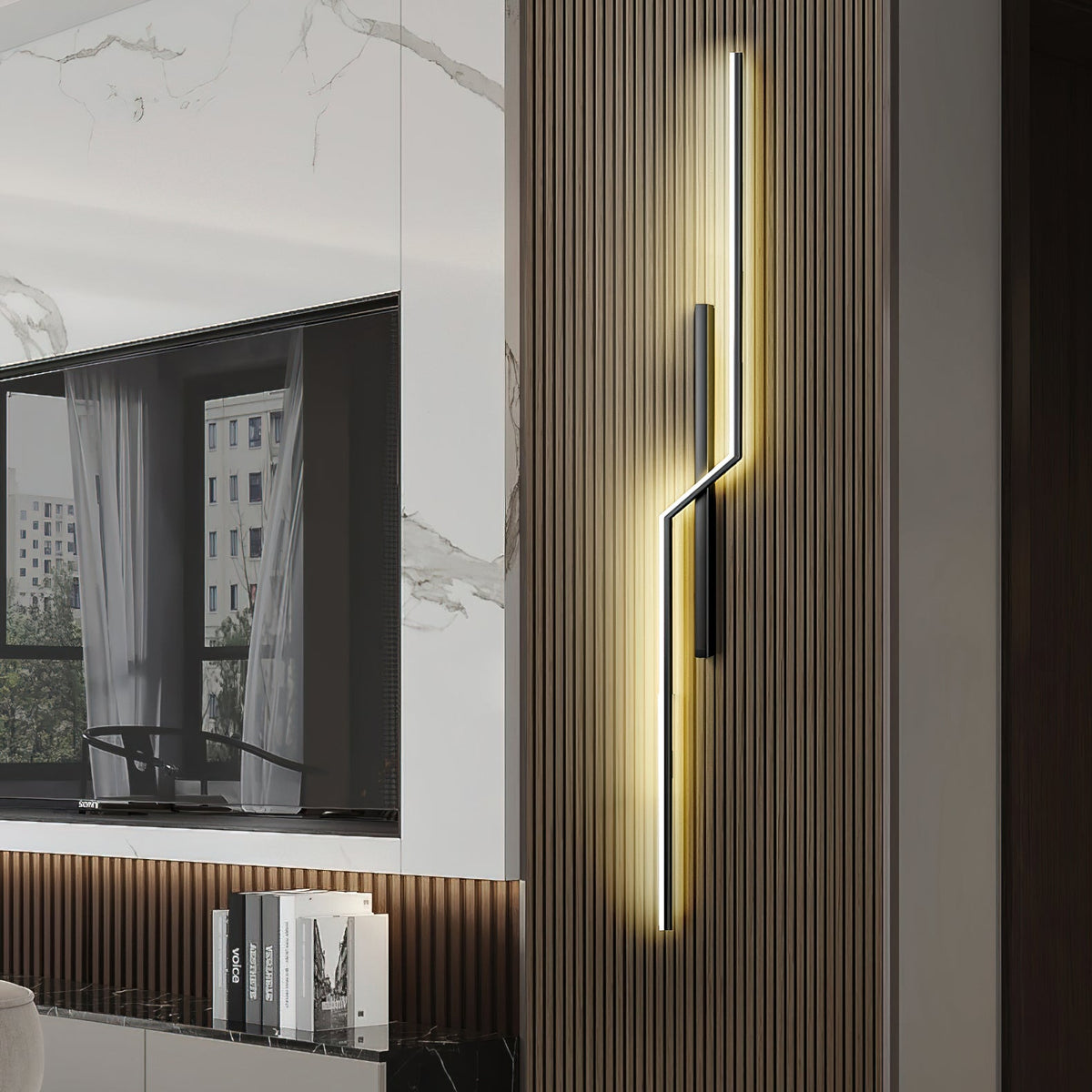 Echelon Wall Light – Modern Linear LED Sconce for Bedroom and Living Room