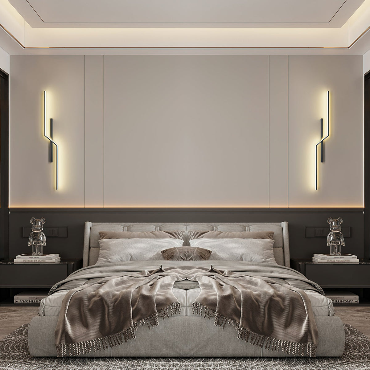 Echelon Wall Light – Modern Linear LED Sconce for Bedroom and Living Room