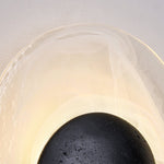 Eclipse Shell Wall Sconce in Black Travertine with LED