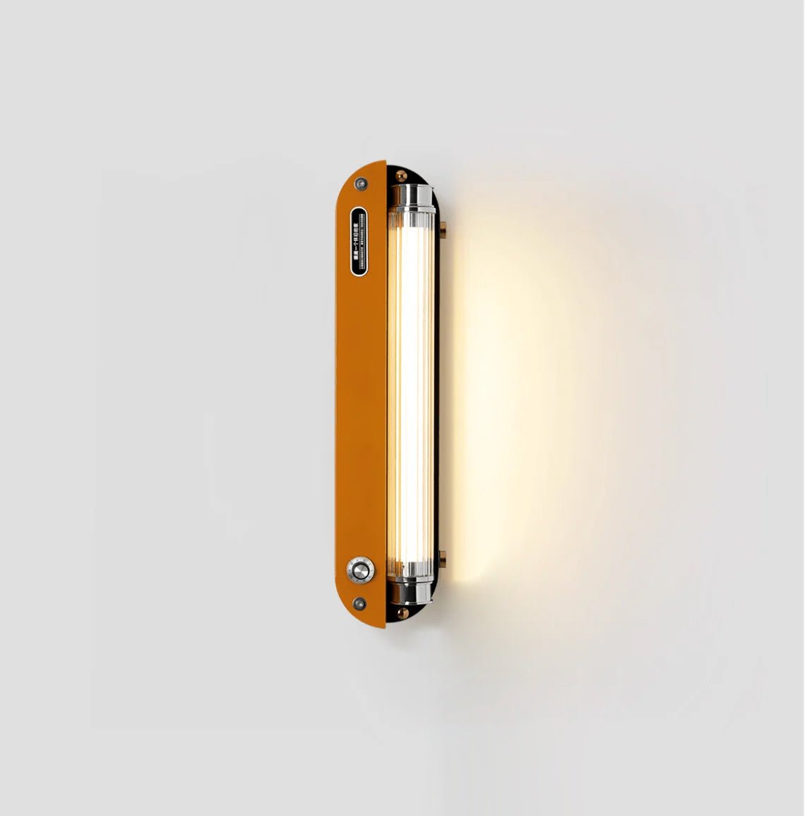 Edison Marlo Wall Sconce — Vintage Industrial LED Wall Light in Amber Metal