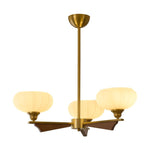 Elara Bloom Chandelier – Modern Brass & Glass Pendant Light