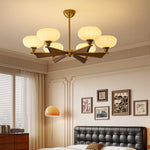 Elara Bloom Chandelier – Modern Brass & Glass Pendant Light